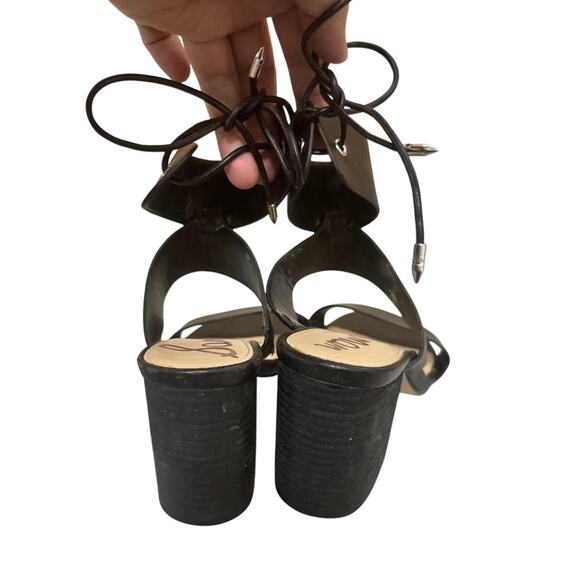 Sam Edelman Valerie Lace Up Black Block Heel Sandals Women’s Size 7.5 - Picture 8 of 10